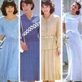 八十年代的如花美裙依然动人 4款女士棒针裙装图解
