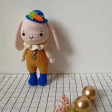 可爱的垂耳兔 娃娃家钩针编织兔子玩偶