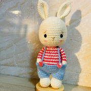 雙股編織萌可愛娃娃家2.0鉤針南瓜兔子 