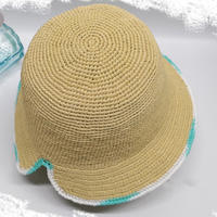 荷韻漁夫帽(2-1)后開口女士鉤針夏涼帽遮陽棉草帽編織視頻教程
