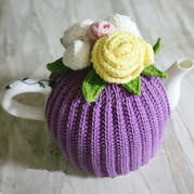 簡單大方鉤織結合茶壺套