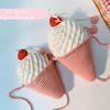 甜筒冰淇淋斜挎包（2-1）可愛清爽夏日鉤針束口包新手編織視頻教程