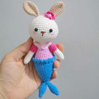 娃娃家編織鉤針美人魚兔及圖解