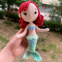 美人鱼(2-1)可爱钩针娃娃玩偶编织视频教程