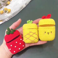 小小草莓(3-1)可爱蓝牙耳机套新手毛线钩针编织视频教程