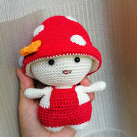 娃娃家2.0鉤針可愛蘑菇頭娃娃