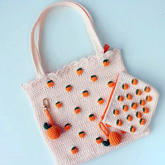 桔子卡包(5-3)清新橘子主題包包飾物編織視頻教程