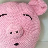 小豬抱枕(3-3)雪尼爾粗線鉤針編織趣味卡通抱枕視頻教程