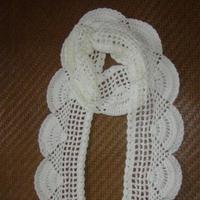 纯美花朵围巾（新加图解及简单说明）钩针编织围巾款式