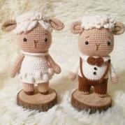 紳士淑女情侶羊 娃娃家2.0鉤針小羊玩偶圖解