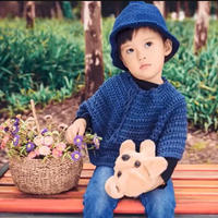 豆豆披肩斗篷(2-2)兒童鉤針帽子斗篷套裝編織視頻教程