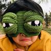 悲伤的青蛙眼罩(2-1)创意毛线DIY钩针编织视频教程