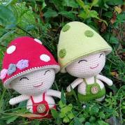 娃娃家2.0笑眯眯的钩针蘑菇娃娃玩偶