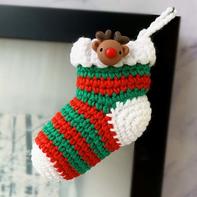 圣诞袜子（10-4）圣诞树装饰钩针小挂件系列视频教程