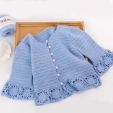 兒童拼花毛衣(2-2)兒童鉤針外套開衫編織視頻教程