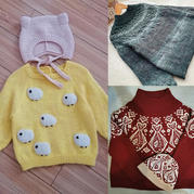 202202期周热门编织作品：女士儿童手工编织毛衣作品10款