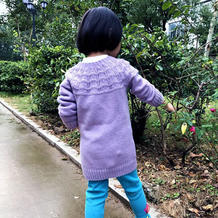 小紫 从上往下织儿童套头圆肩毛衣编织视频