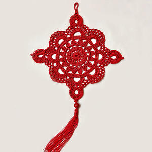 新年挂件装饰 钩针蕾丝编织中国结挂件
