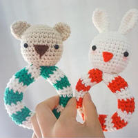摇铃兔与熊 创意毛线编织益智钩针玩偶玩具视频教程