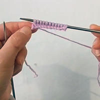 缆绳起针法 边织边起的基础棒针起针方法编织视频