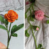 玫瑰花造型浪漫小飾(可做胸針的微鉤玫瑰、玫瑰裝飾鏈）