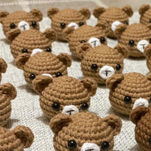 熊熊乐园 可以用来做发箍发圈发卡挂件的可爱钩针小熊