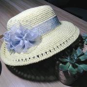夏日精靈 夏日俏皮可愛(ài)鉤針棉草花朵帽