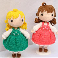 柠夏女孩(2-1)毛线编织钩针玩偶娃娃视频教程