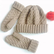 麻花圍巾(3-3)棒針毛線男士圍巾加厚麻花手套帽子編織視頻教程