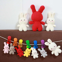 一窝兔兔 简单可爱钩针兔子玩偶织法