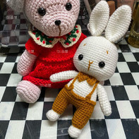 兔年钩兔子 萌可爱毛线钩针编织兔子玩偶