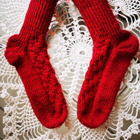 足下的温暖 半天就能完成棒针毛线袜子织法详细教程