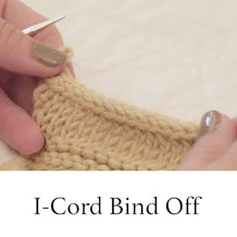 3针的I-Cord收针（片织） I-Cord Bind Off/细绳收针法/包边收针法 棒针技巧视频教程