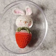 兔年莓烦恼 小巧可爱迷你钩针草莓兔玩偶图解