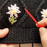 毛衣绣花的教程 手工绣花方法的视频教程