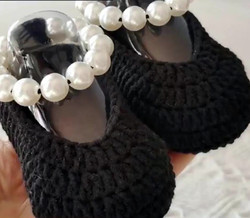 珍珠鞋(2-2)钩针编织新手入门宝宝鞋帽编织视频教程