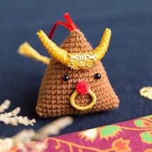 丑牛(2-12)毛线创意主题编织钩针香囊织法视频教程