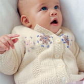 Daisies搖籃中的雛菊 羅文0~18個月寶寶棒針外套上衣