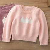 小皇冠毛衣(2-1)甜美可爱带图案儿童套头毛衣编织视频教程