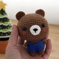 小熊(10-6)迷你系列钩针卡通玩偶编织视频教程