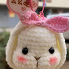 垂耳兔(6-2)雪尼尔绒线编织钩针卡通动物挂件编织视频教程