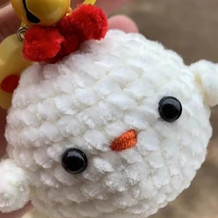 小鸡(6-3)雪尼尔绒线编织钩针卡通动物挂件编织视频教程