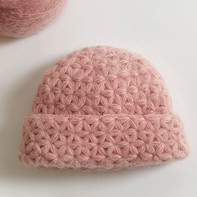 樱花帽(2-1)花样厚实的茉莉花星形枣针钩针帽子编织视频教程