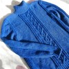 海藍藍 帥氣又溫暖的扭針麻花11歲大男孩棒針高領毛衣