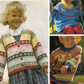 五彩斑斕復古經典兒童棒針提花毛衣圖案