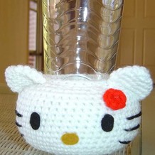 Hello Kitty钩针玩偶保暖杯套杯垫