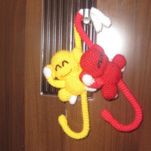 有趣可爱的钩针小猴造型挂钩