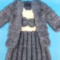 仿皮草外套(2-2)长毛毛线儿童毛衣编织视频教程
