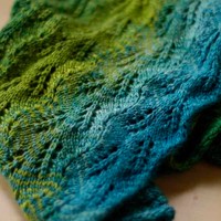 CashSilk Fern野花 精致易于编织的蕾丝镂空花棒针围巾