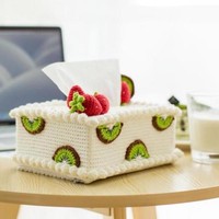 水果款(3-1)蛋糕造型钩针纸巾盒编织视频教程